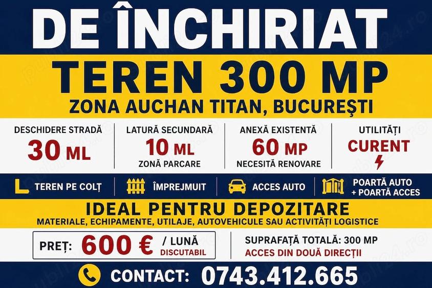 Spațiu comercial, de 300 mp, în Titan