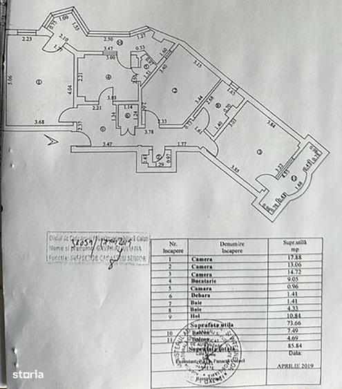 Apartament cu 3 camere decomandat în Faleză