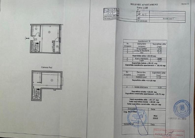 Apartament cu 2 camere semidecomandat, mobilat în Rahova