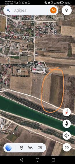 Loc Agigea / Judetul Cta /Teren intravilan 500 mp cu o deschidere stradala 16 ml - 5