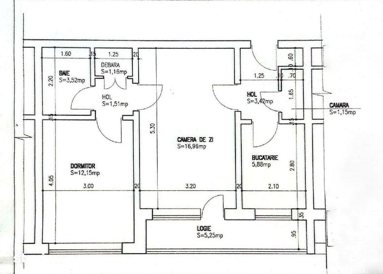 Apartament cu 2 camere în Dristor