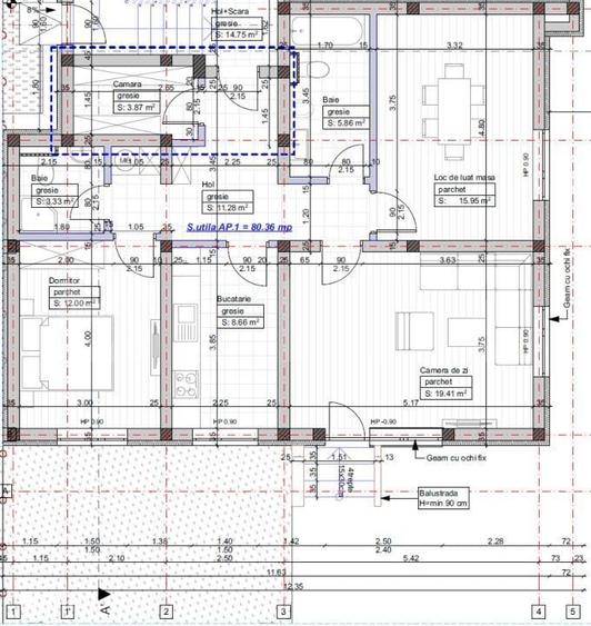Apartament cu 3 camere decomandat în Central