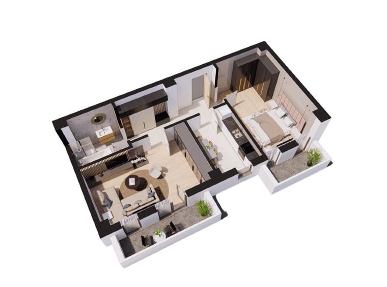Apartament cu 2 camere decomandat în Păcurari