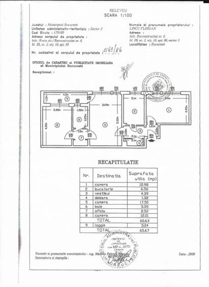 Apartament cu 3 camere semidecomandat, mobilat în Dristor