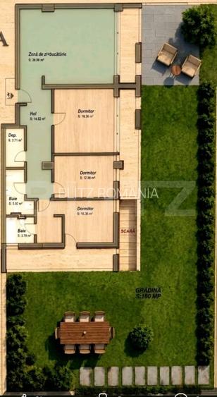Apartament cu 4 camere, 111 mp utili, gradina de 160 mp, zona Aradului