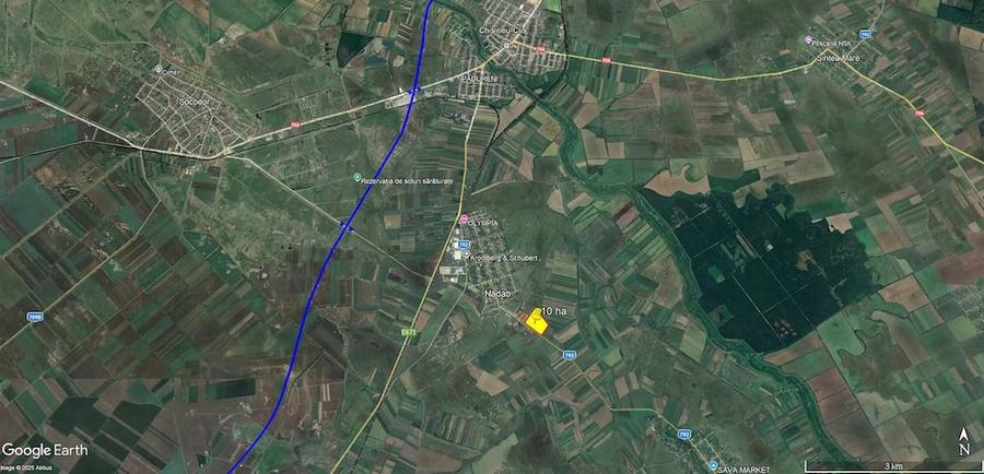 Teren de 100000 mp, în Nădab