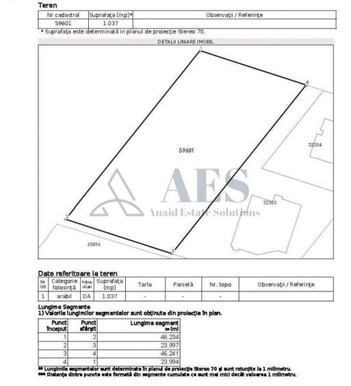 Teren Construcții intravilan de 1037 mp, în Chiajna