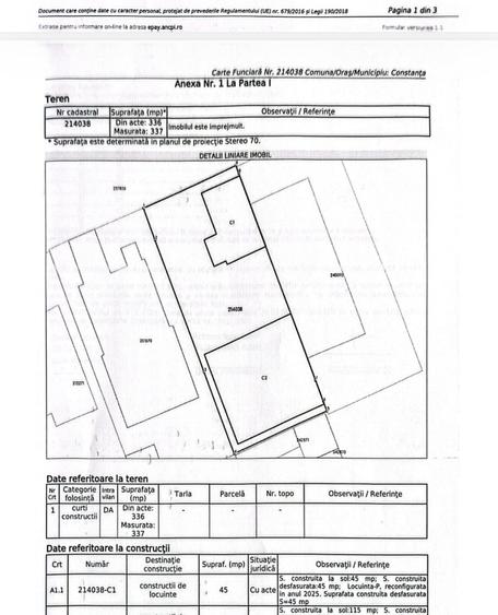 Casă individuală cu 11 camere cu Teren 337 Mp în Faleza Nord