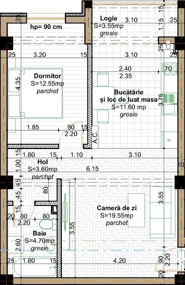 Apartament cu 2 camere decomandat în Valea Lupului