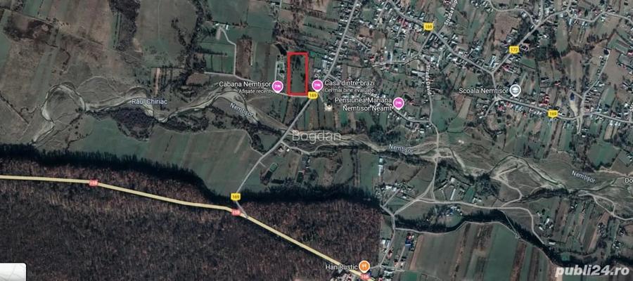 Teren intravilan munte, Nemtisor, manastirea Neamtului, 5 loturi,de la 11E mp