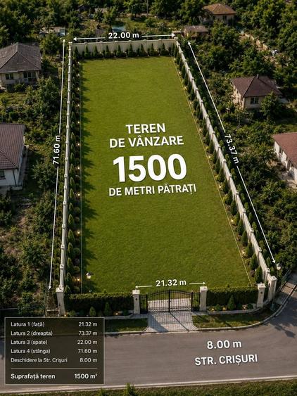 Teren Construcții intravilan de 1500 mp, în Mușcel