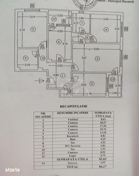 4 camere, 82 mp, centrala, parcare, Metrou Aparatorii Patriei - 5