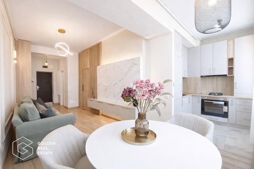 Apartament cu 2 camere semidecomandat, mobilat în UTA