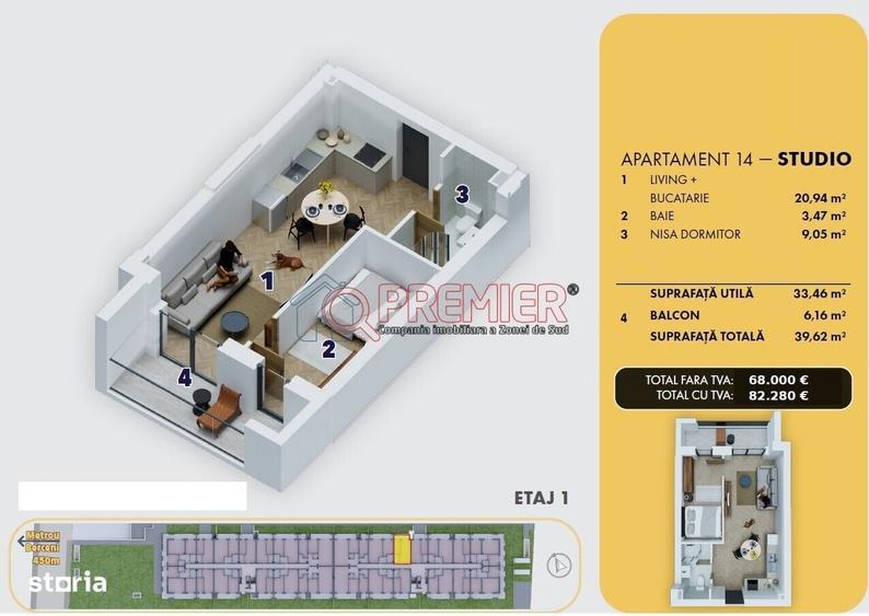 Studio 2 Camere | 10 Minute Metrou Berceni | Bloc Nou | Incalzire - 5