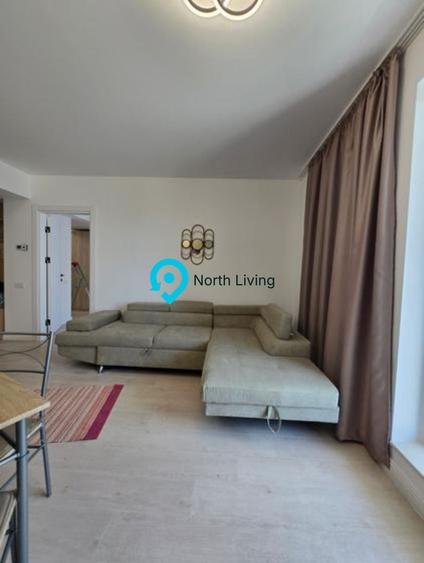 Apartament cu 2 camere semidecomandat, mobilat în Pipera