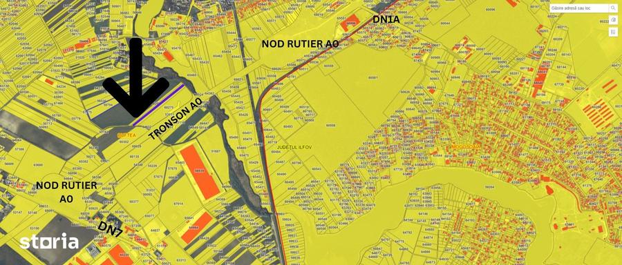 Teren Buftea Nod Rutier DN7-A0. Suprafata 7790 mp - 1
