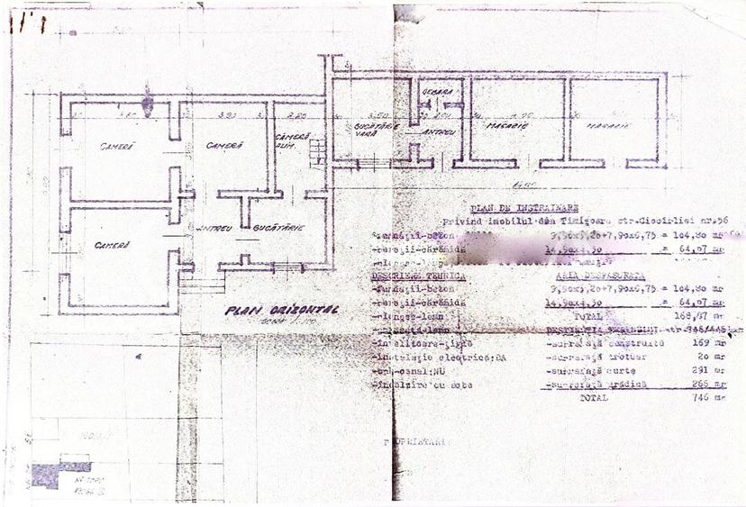 Casă individuală cu 3 camere cu Canalizare în Mircea cel Bătrân