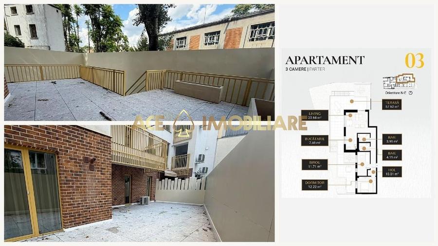 Apartament cu 3 camere semidecomandat, mobilat în Unirii