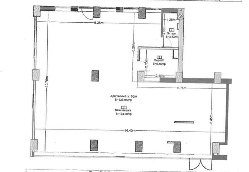 Spațiu comercial, de 256 mp, în Central
