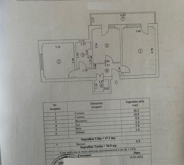 Apartament cu 2 camere decomandat, mobilat în Plantelor