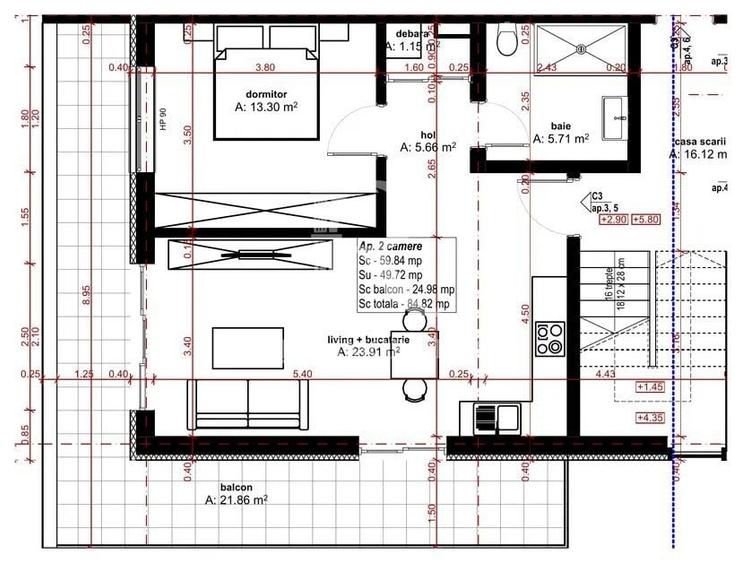 Apartament cu 2 camere | Etajul 1 | 50 utili | Bloc nou | Oradea - 1
