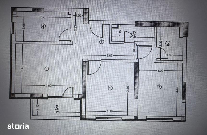 Apartament cu 3 camere decomandat în Militari