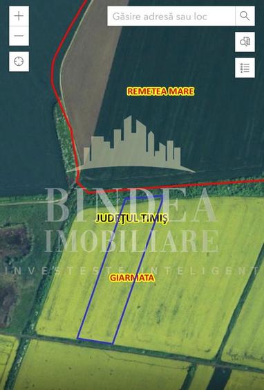 Teren agricol extravilan de 2055 mp, în Giarmata