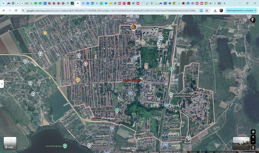 Teren Construcții intravilan de 1000 mp, în Lunca Cetățuii