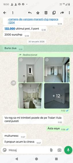 Apartament cu 3 camere decomandat în Central