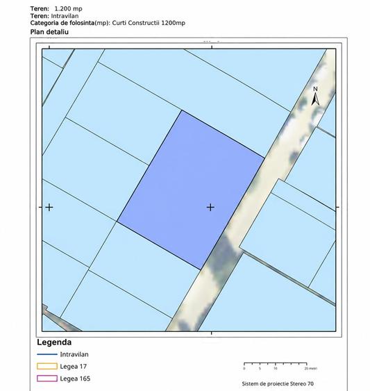 Teren Construcții intravilan de 1200 mp, în Fundeni