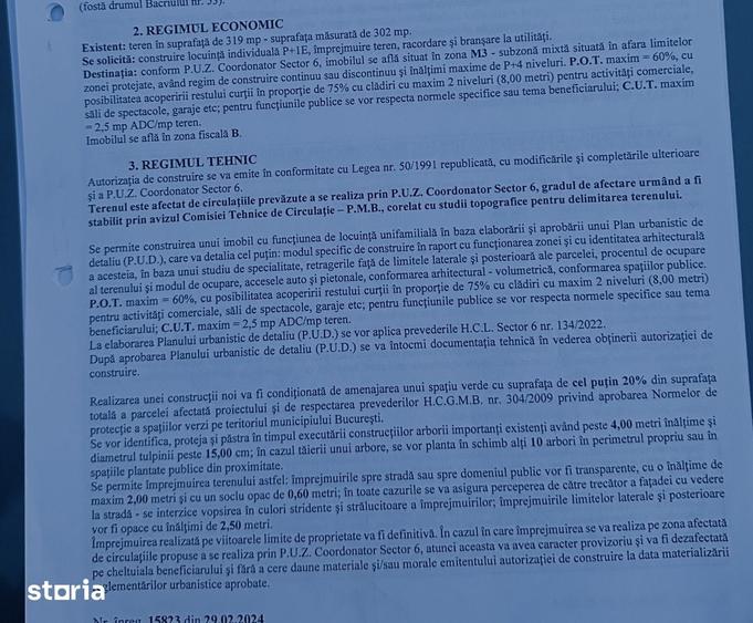 Teren de 302 mp, în Militari