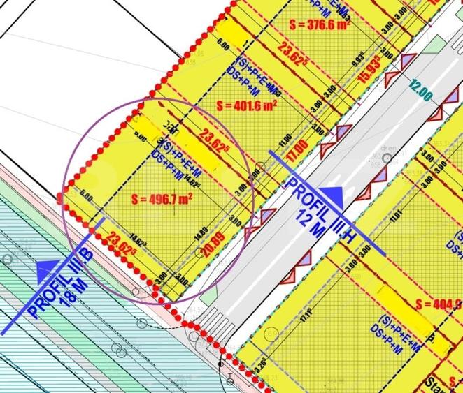 Teren Construcții intravilan de 497 mp, în Borhanci