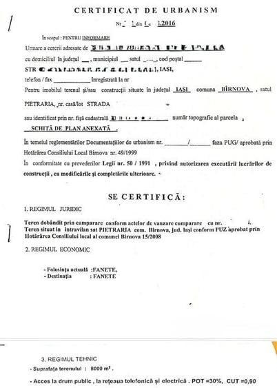 Teren de 8000 mp, în Pietrăria