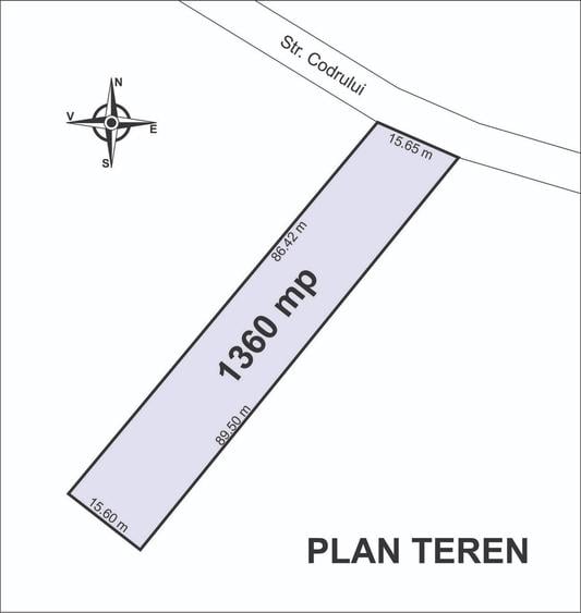 Teren Construcții intravilan de 1360 mp, în Măgurele