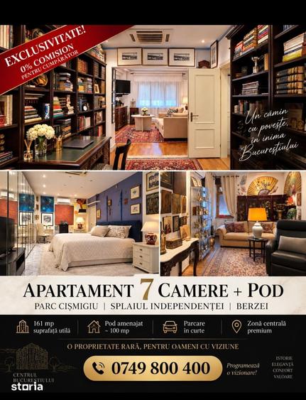 Apartament cu 7 camere în Cișmigiu