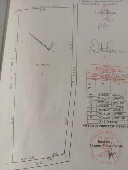 Teren de 3700 mp, în Brăești