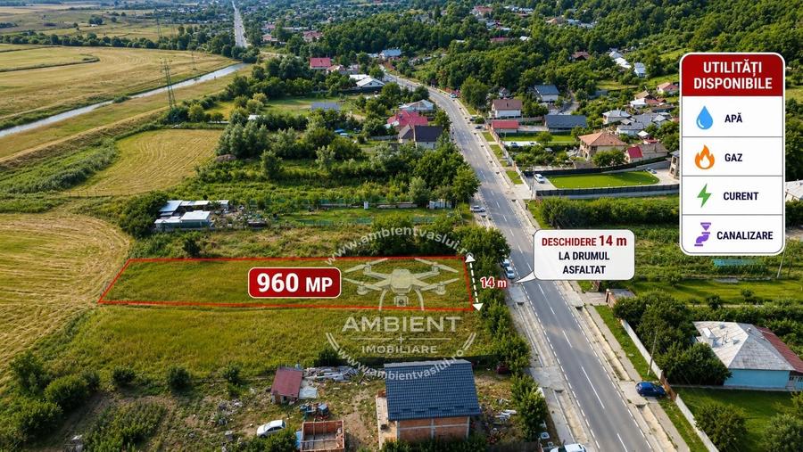 Teren agricol intravilan de 960 mp, în Vest