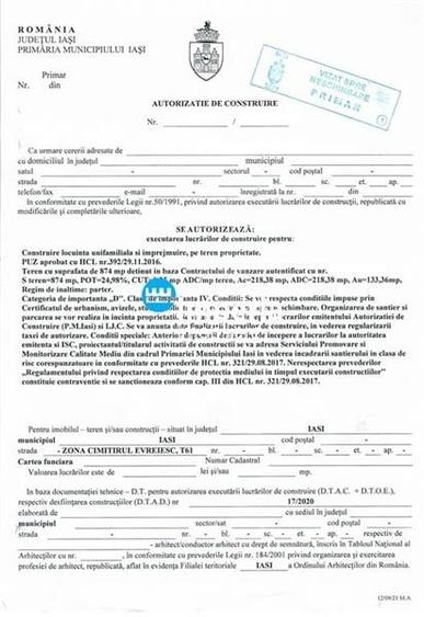 Teren Construcții intravilan de 1218 mp, în Păcurari