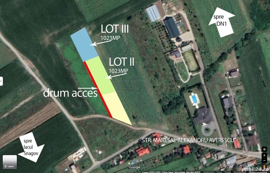 Teren de 1023 mp, în Izvorani