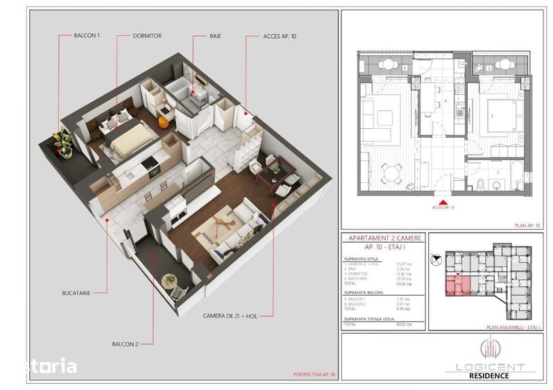 Apartament cu 2 camere decomandat în Central