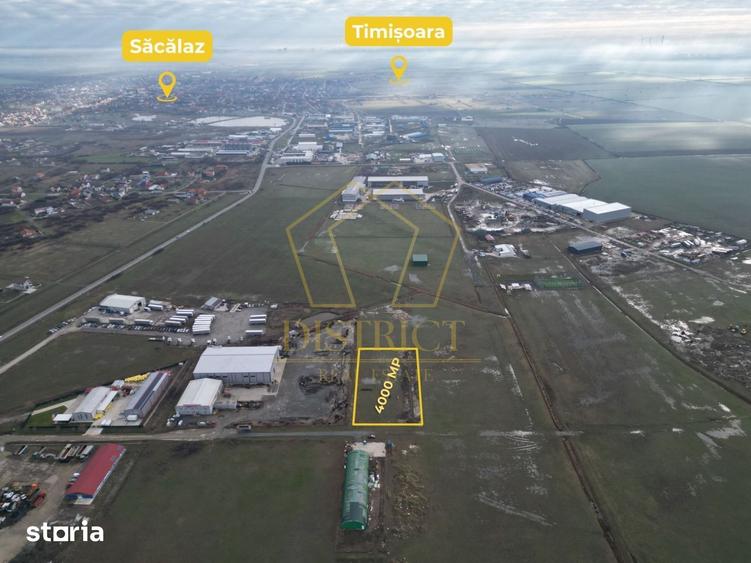 Teren industrial 4.000 mp, parcelabil, POT 80% I Sacalaz - 1