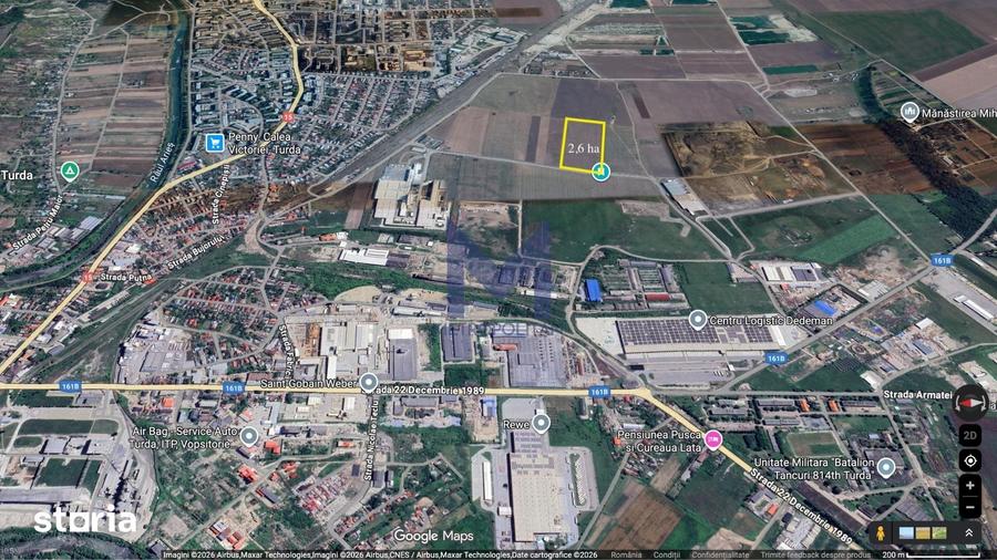 Teren de 25835 mp, în Central