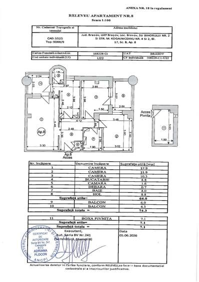 Apartament cu 3 camere decomandat în Centrul Civic
