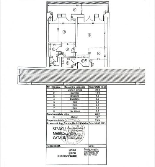 Apartament cu 2 camere decomandat, mobilat în Roșu