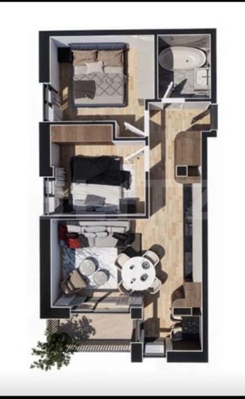 Apartament cu 3 camere semidecomandat în Baciu