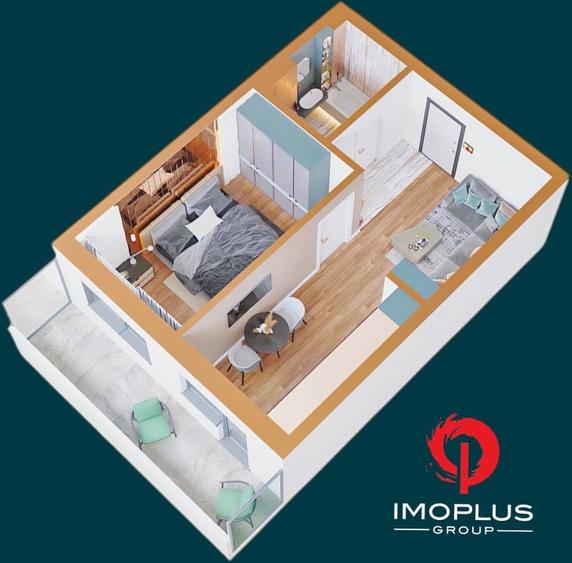 Apartament cu 2 camere semidecomandat în Copou