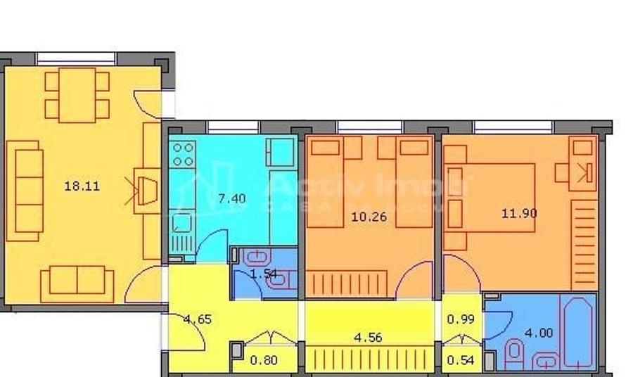 Apartament cu 3 camere decomandat în Rogerius