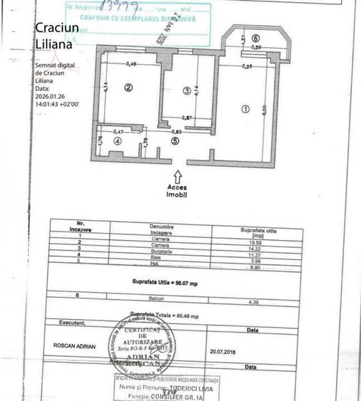 Apartament cu 2 camere în Gara