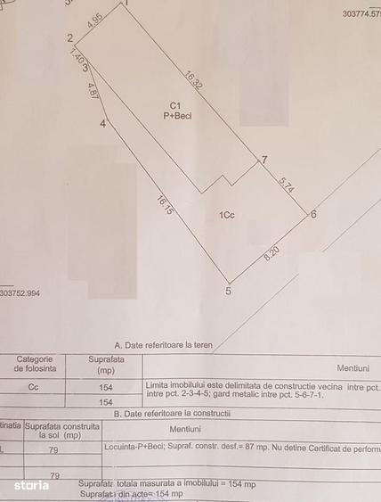 Casă cu 3 camere în Central