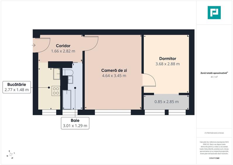 Apartament cu 2 camere în Iosefin